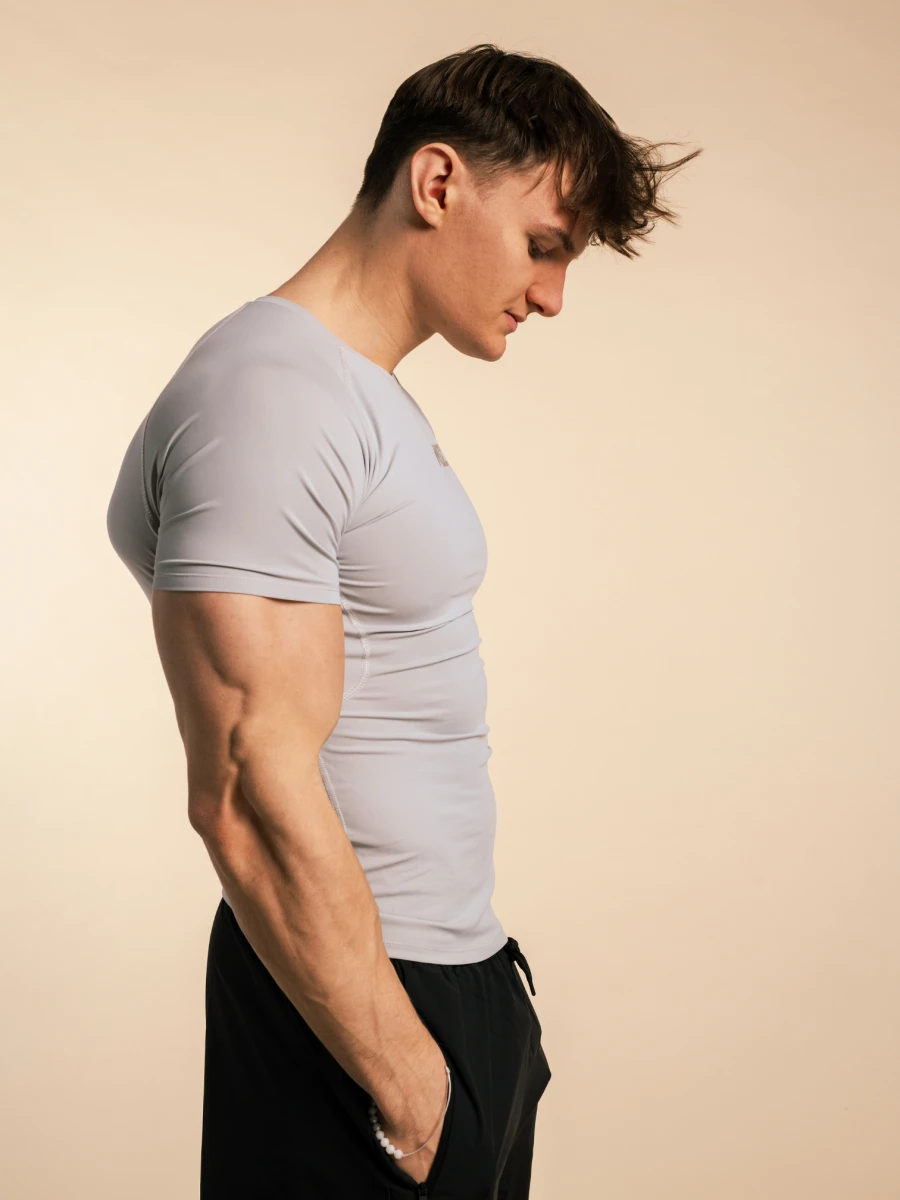 T-shirt High Compression Reflective - Cloud Gray | MSL - 3.png