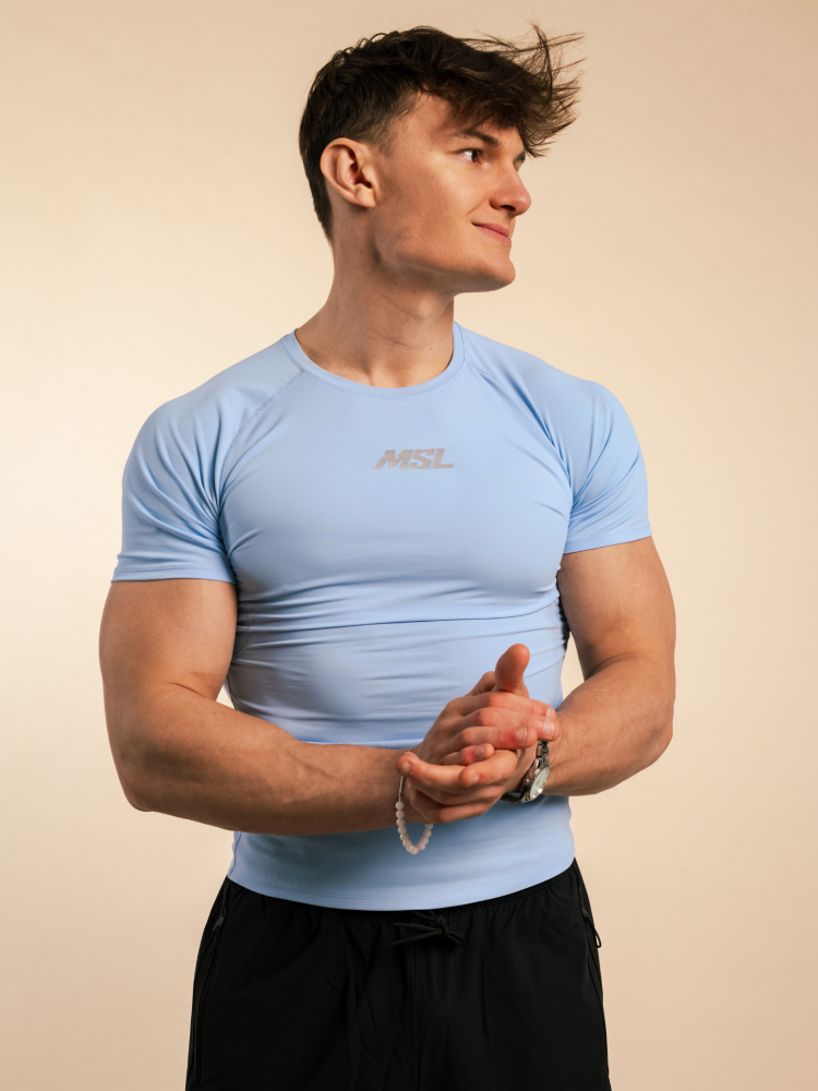 T-shirt High Compression Reflective - Baby Blue | MSL - 2.png