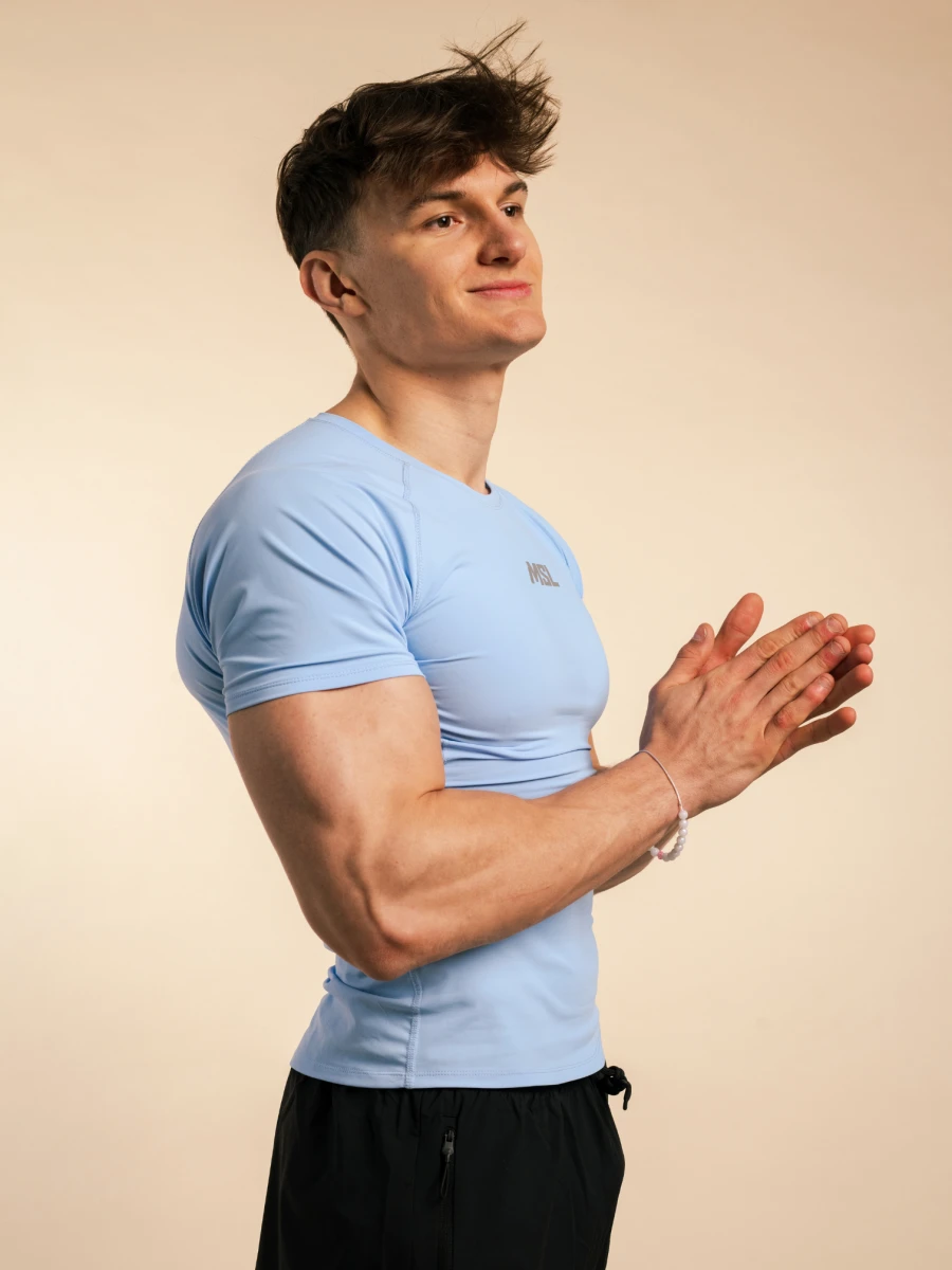 T-shirt High Compression Reflective - Baby Blue | MSL - 3.png