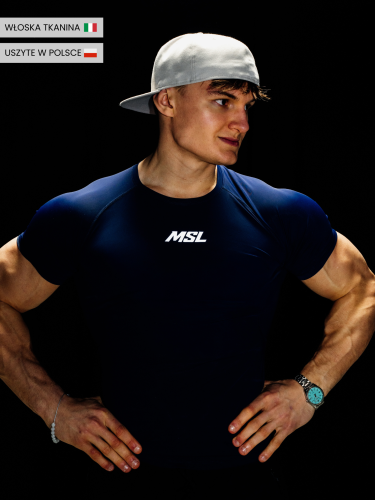 T-shirt High Compression Reflective - Deep Navy | MSL - 1.png