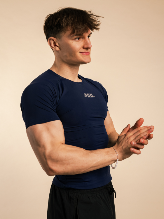 T-shirt High Compression Reflective - Deep Navy | MSL - 3.png