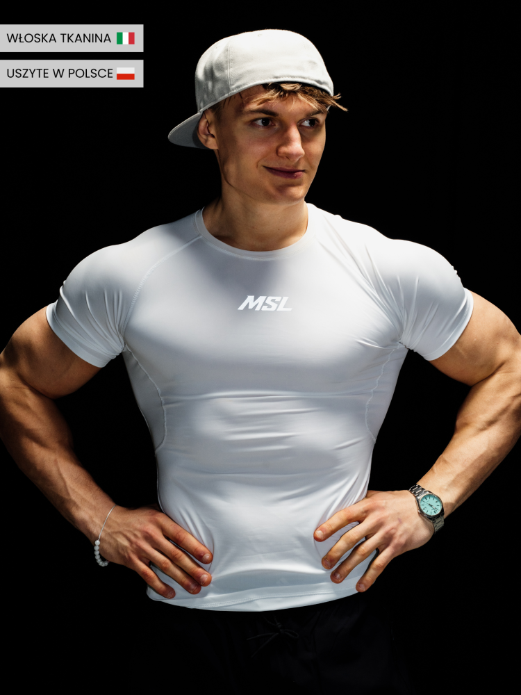 T-shirt High Compression Reflective - Arctic White | MSL - 1.png